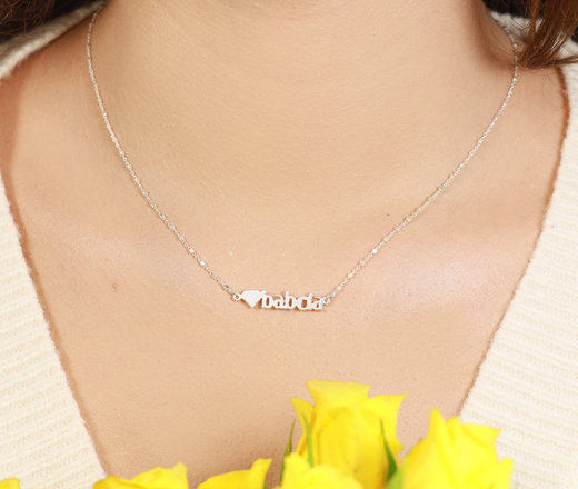 1593/1 naszyjnik dla Babci z napisem srebrny 925 złocony