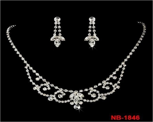 KOMPLET BIŻUTERIA POSREBRZANA NB1846