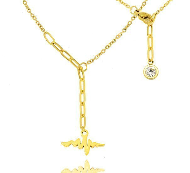 1232/16 naszyjnik złoty z wisiorkiem linia życia