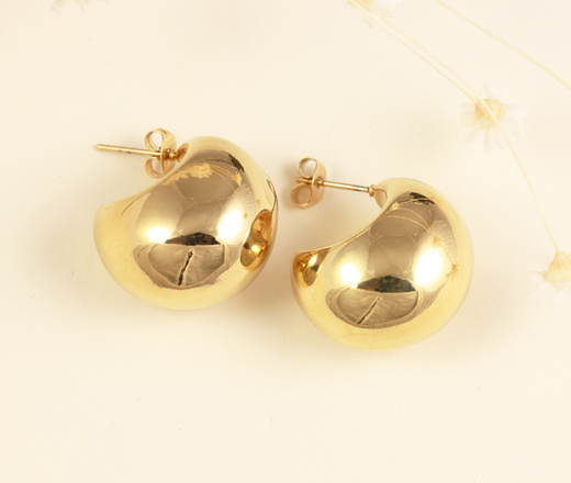 599/1117 Kolczyki dmuchane stalowe sztyfty duże