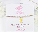 1732/7 bransoletka złocona z grawerem różowa dla mamy 