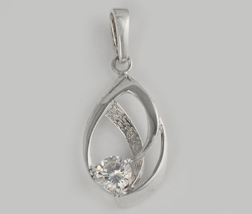 480/182 wisiorek srebrny ażurowy z cyrkonia