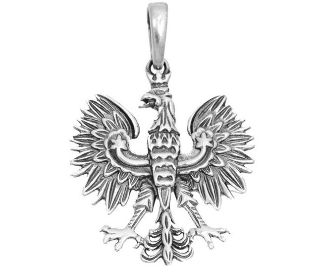 480/177 wisiorek srebrny w kształcie orła, orzeł, godło