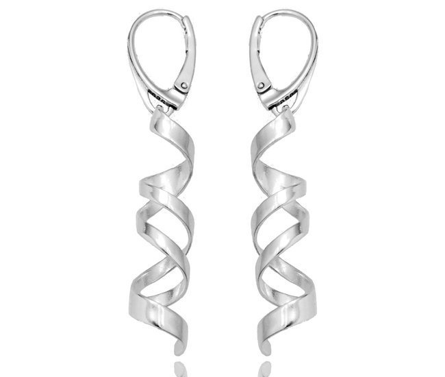 480/353  kolczyki srebrne 925 w kształcie sprężyny