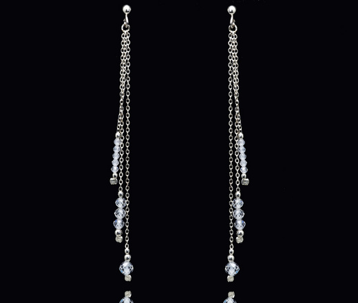 Komplet ślubny z cyrkoniami srebro 925 – naszyjnik, kolczyki, bransoletka 1816/11