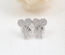 114/49 kolczyki sówki srebrne 925 wysadzane cyrkoniami
