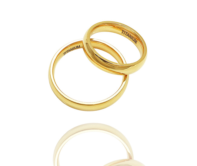 Obrączka ze złoconego tytanu w rozmiarze 30  1788