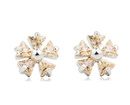 Kol  599/23 kolczyki  kryształy  białe  złoto crystal