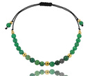 1733/15 bransoletka z agatem oraz jadeitem afrykańskim na sznurku