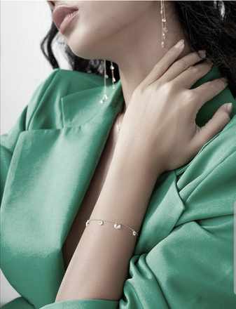 1388 naszyjnik srebrny 925 z kryształkami i cyrkoniami