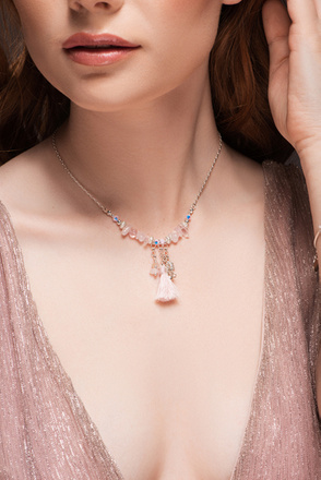 1383/15 naszyjnik srebrny 925 jasny róż