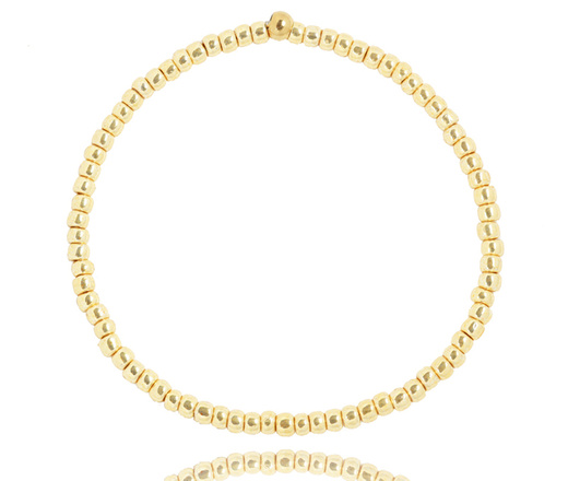 1427 zestaw bransoletek czarno złotych z kryształkami