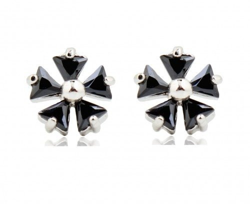 Kol 599/23 kolczyki kryształy białe złoto crystal