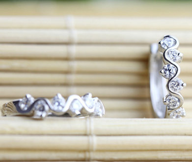 1064/36 Kolczyki srebrne 925 cyrkonie