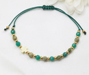  bransoletka różaniec z kamienia naturalnych stal złocona  jaspis 1877/24