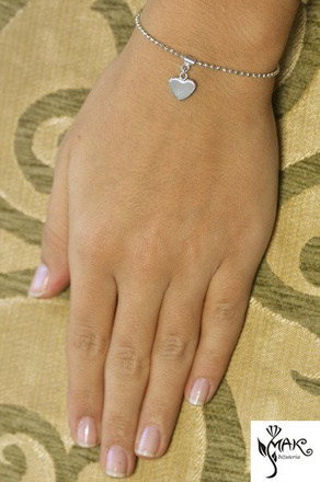 BR753 BRANSOLETKA Z GRAWEREM laser serce Swarovski Element dwustornna