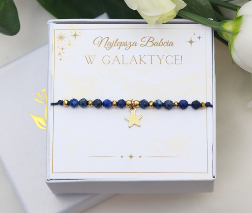 Bransoletka dla Babci bransoletka z koniczynką, pudełko z dedykacją 1897/3