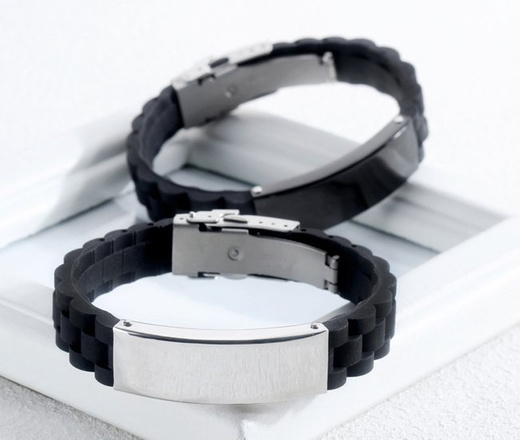 599/1008 bransoletka męska stalowa personalizowana szeroka grawer