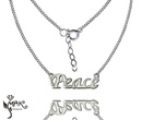 NK705 NASZYJNIK Peace 100% SREBRO 925