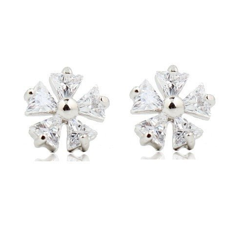 Kol  599/23 kolczyki  kryształy  białe  złoto crystal