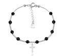 1631/9 bransoletka różaniec srebrna 925 z kamieniami naturalnymi