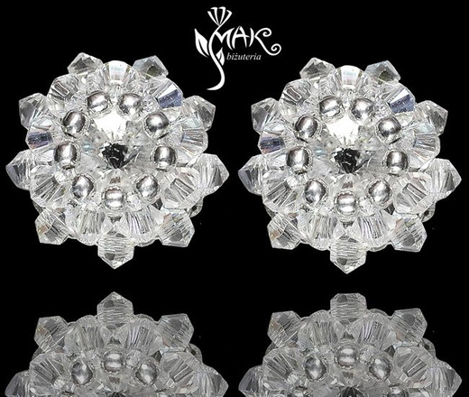 634 biżuteria ślubna kolczyki CRYSTAL