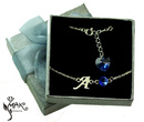 BR858 BRANSOLETKA Z LITERKĄ Swarovski Elements serce