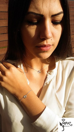 BR744 bransoletka srebro 925 celebrytka kółko