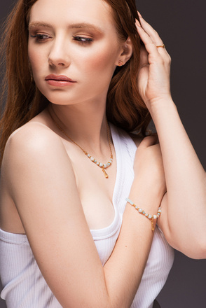 1383/16 pierścionek regulowany srebro 925 pozłacane węzełek