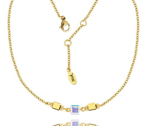 1428 kolczyki pozłacane z kosteczkami Swarovski El.