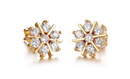 Kol 599/769 KOLCZYKI kwiatuszki, wysadzane cyrkoniami