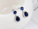 599/1120 kolczyki z cyrkoniami szafirowe