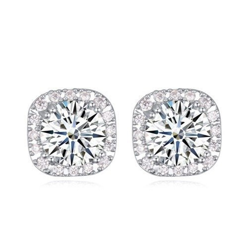 KOL599/247 KOLCZYKI BIAŁE ZŁOTO CYRKONIE