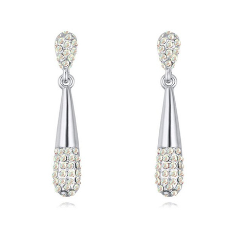 Kol  599/340 KOLCZYKI  kryształy białe złoto crystal
