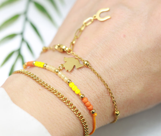 1418 bransoletka srebrna 925 złocona ptaszkiem grawerowana