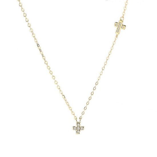 1064/1 Naszyjnik złoty z krzyżykiem delikatny