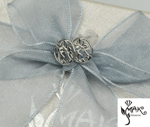 Kol 921 Kolczyki sztyft ażurowe kółeczko