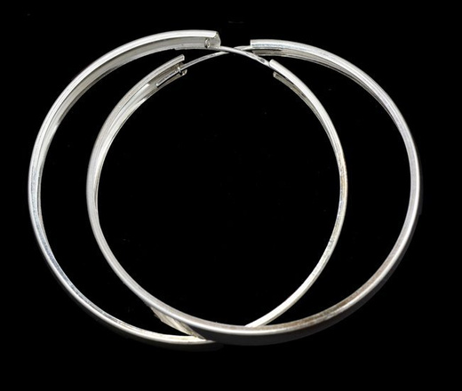 480/407 kolczyki srebrne koła 55 mm płaskie