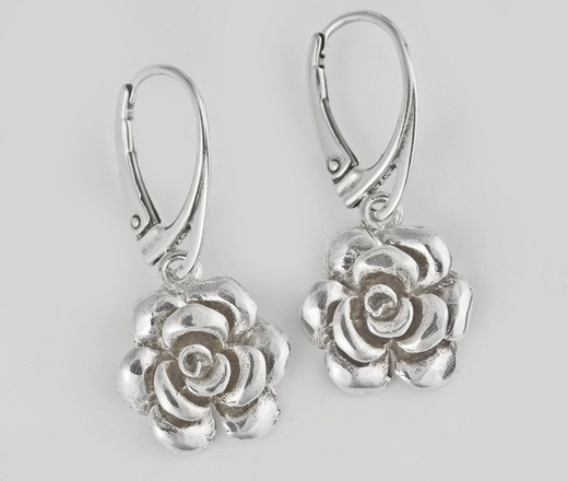 480/220 kolczyki srebrne różyczki