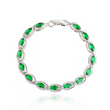 Br599/1029 bransoletka z cyrkoniami zielonymi