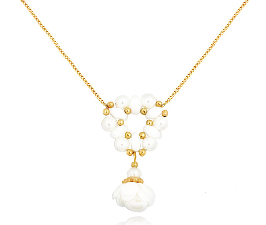 1501 komplet srebrny 925 pozłacany z perłami