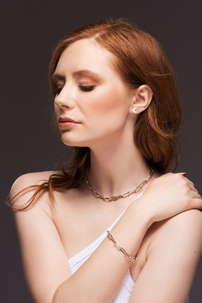 1384/14 Kolczyki srebrne 925 półksiężyc