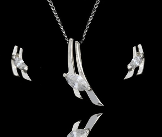 480/278 Kompet srebrny pazurki z cyrkonią delikatne 925