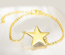 BR695 BRANSOLETKA pozłacana gwiazda grawer