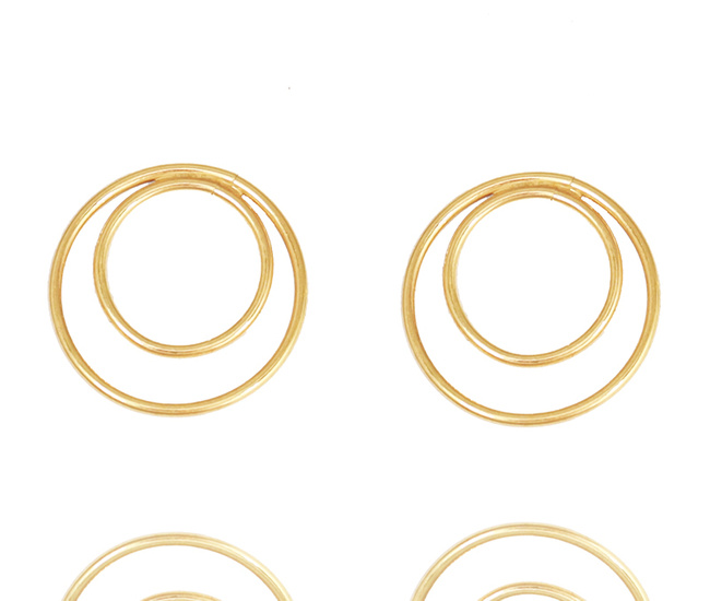 1383/17 kolczyki srebro 925 pozłacane kółka