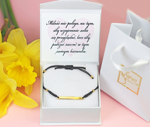 1331 bransoletki s. 925 pozłacane z grawerem dla pary