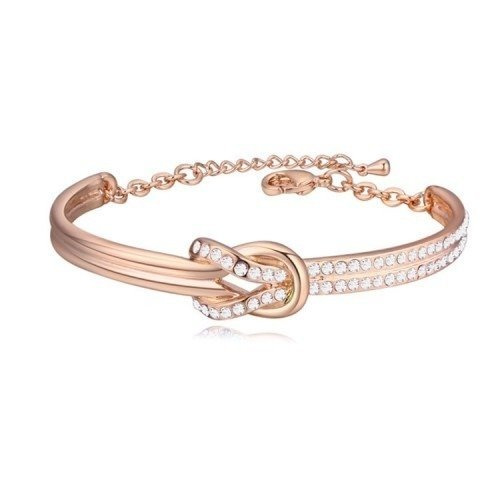 Kol  599/245 BRANSOLETKA złocona z kryształami