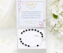 bransoletka różaniec srebrna 925 czarna 1758/9, kamienie naturalne spinel