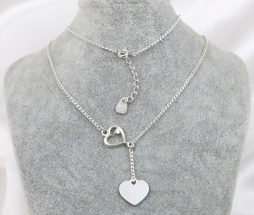 1614 naszyjnik srebrny 925 naszyjnik serce i zawieszka pod grawer