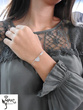 BR836 bransoletka grawerunek laser celebrytka serce infinity srebro 925